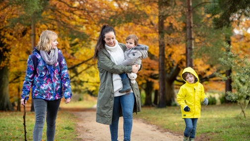 Visitors in the garden at Kedleston Hall, Derbyshire